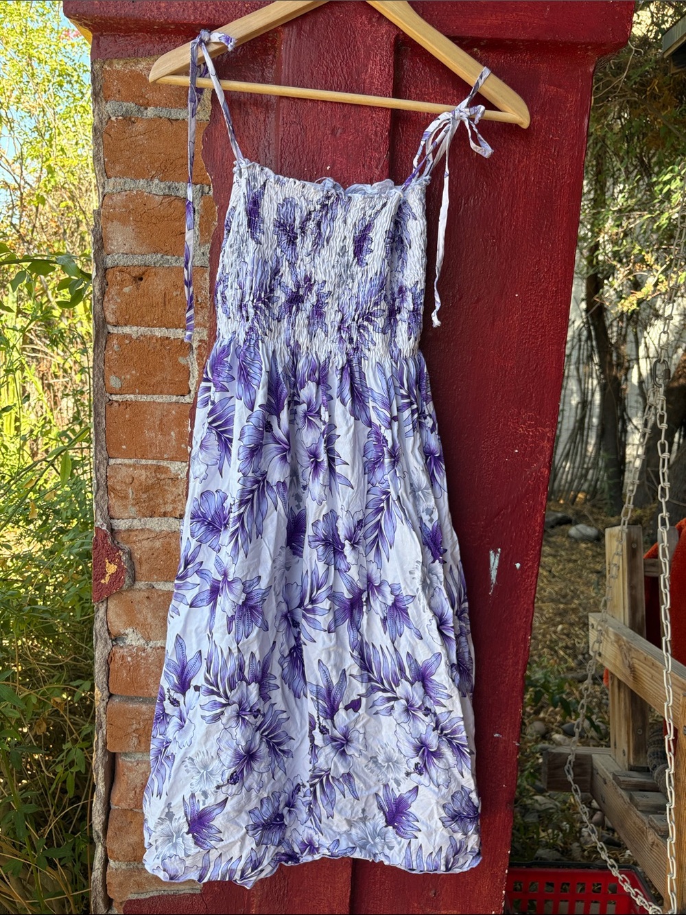 Purple Floral Sundress - Women's Dress